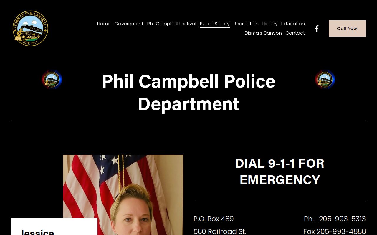 Phil Campbell Police Department official contact information