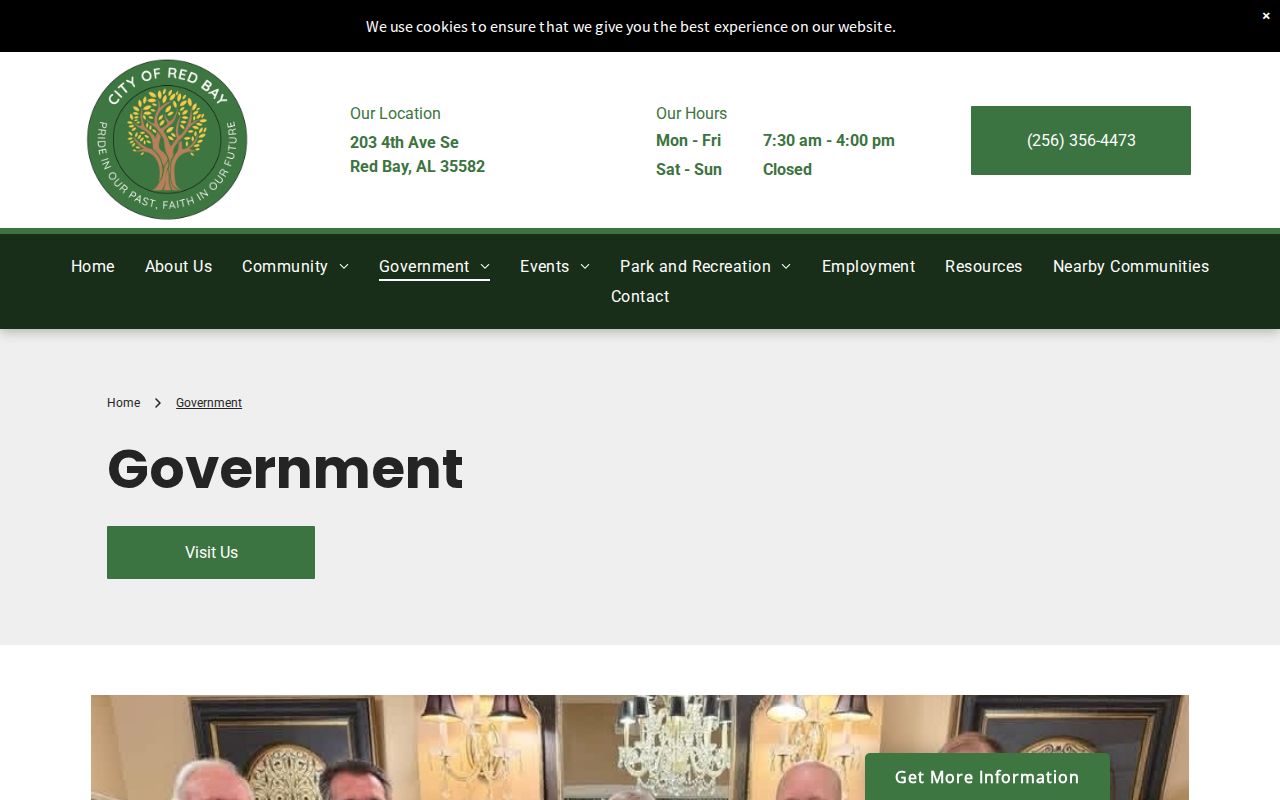 Red Bay official City Hall, police, and municipal court information